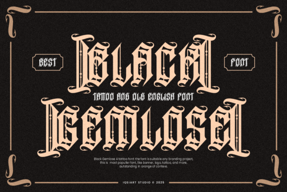 Black Gemlose: A Bold Statement in Typography for Modern Creatives