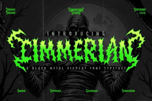 Cimmerian: A Bold Display Font for Dark and Aggressive Design