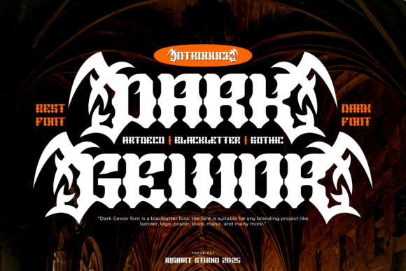 Dark Gewor: A Font That Commands Attention with Gothic Boldness