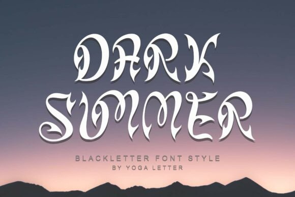 Dark Summer: A Versatile Blackletter Font for Seasonal and Year-Round Design Projects