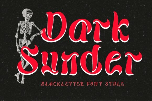 Dark Sunder: Merging Gothic Elegance with Modern Edge in Typography