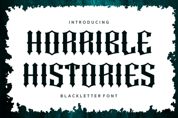 Horrible Histories: A Bold and Gripping Font for Dark-Themed Designs