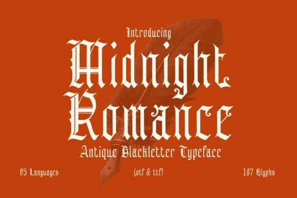 Midnight Romance Copy: A Gothic Typeface for Modern Storytelling