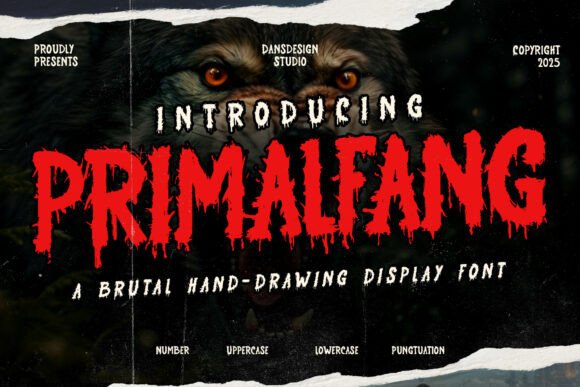 Primalfang – A Bold Display Font for Fearless Design